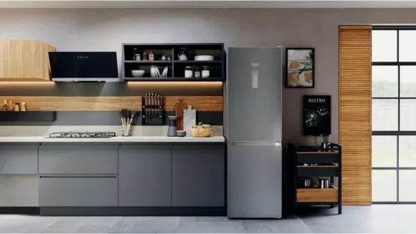 Hotpoint Ariston HAFC8 TO32SX Réfrigérateur pose libre avec congélateur - cm. 60 heures 191 - selon 335 - acier Saturne – Image 3