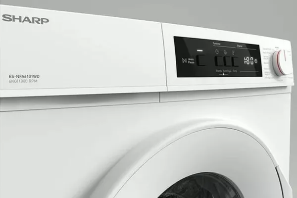 Machine à laver Sharp ES NFA6101WDcm. 60 - capacité 6 kg - blanc – Image 8