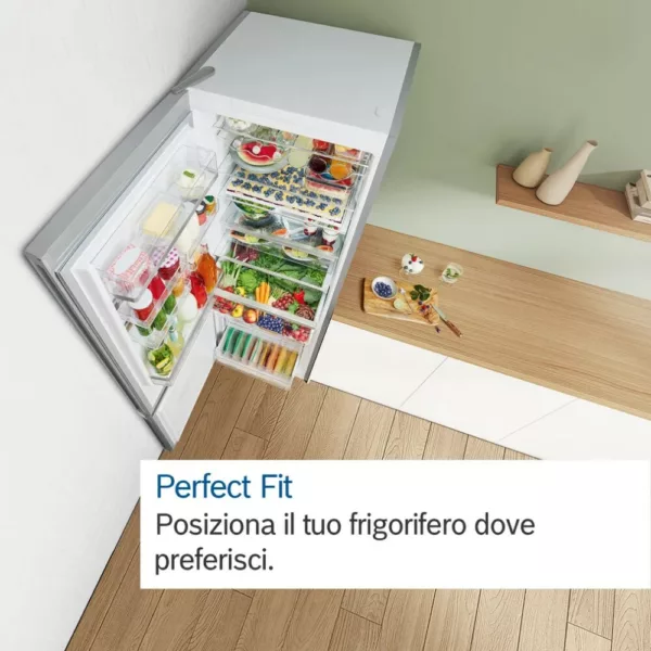 Bosch KGN49AICT Série 6 Réfrigérateur pose libre avec congélateur - cm. 70 heures 203 - lt. 440 - acier inoxydable anti-empreintes digitales – Image 8