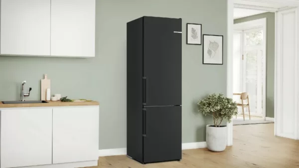Bosch KGN39OXBT Série 4 Réfrigérateur pose libre avec congélateur cm. 60 heures 203 - selon 363 - noir – Image 2