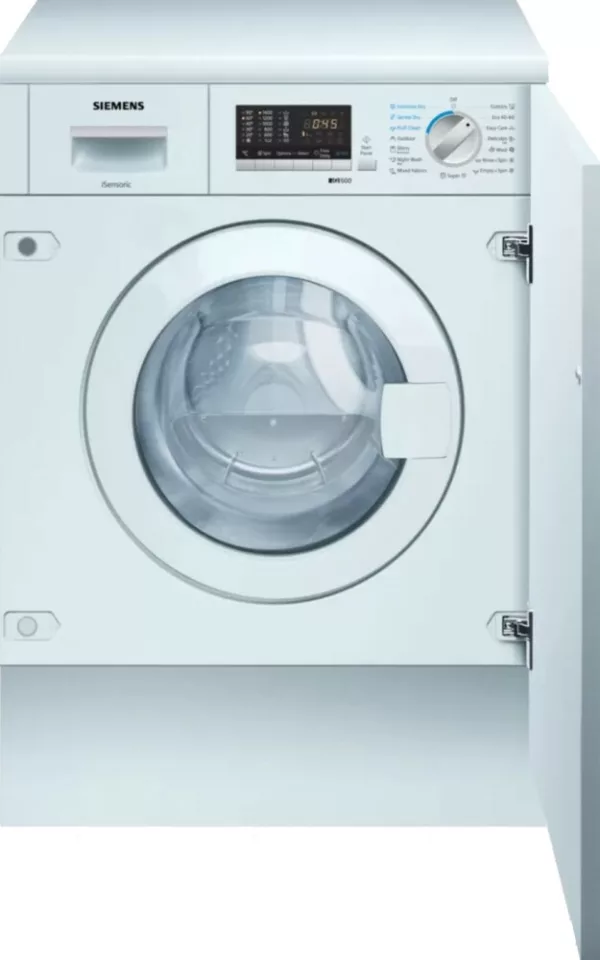 Siemens WK14D543EU Iq500 Lave-linge/sèche-linge encastrable cm. 60 - laver 7 kg - sécher 4 kg - blanc