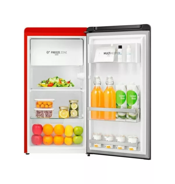 Hisense RR106D4CRE Réfrigérateur pose libre avec congélateur – cm. 48 heures. 87 litres. 82 - rouge – Image 4