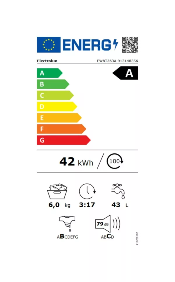 Machine à laver à chargement par le haut Electrolux EW8T363A 800 cm. 40 - capacité 6 kg - blanc – Image 4