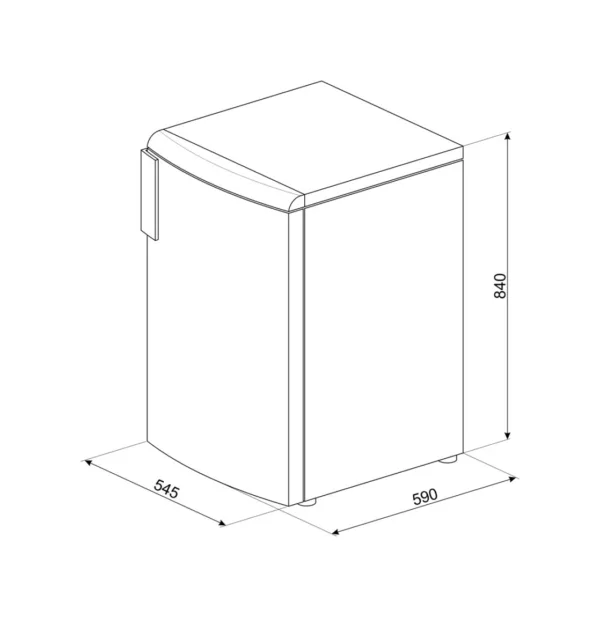 Smeg CV102E Congélateur vertical universel sur pied cm. 54 heures. 84 - litre 95 - blanc – Image 2