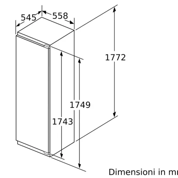 Congélateur encastrable Siemens GI81NVEE0 Iq300 cm. 56 heures. 178 - selon 212 – Image 3