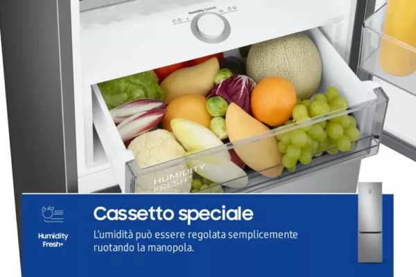Samsung RB38C775CS Ecoflex Ai Réfrigérateur pose libre avec congélateur cm. 60 heures. 203 - lt. 390 - métal en acier inoxydable – Image 6