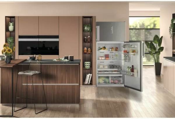 Hotpoint Ariston HA84TE 72 X Réfrigérateur pose libre avec congélateur cm. 84 heures. 186 - selon 587 - acier inoxydable – Image 5