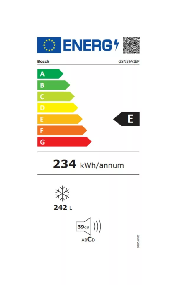 Bosch GSN36VIEP 4 Congélateur pose libre cm. 60 heures. 186 - litres 242 - acier inoxydable – Image 6