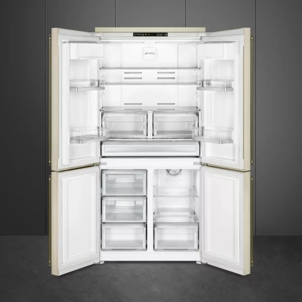 Smeg FQ60CPO6 Coloniale Réfrigérateur 4 portes avec congélateur cm. 91 heures. 188 - lt. 572 – crème – poignée non incluse – Image 2