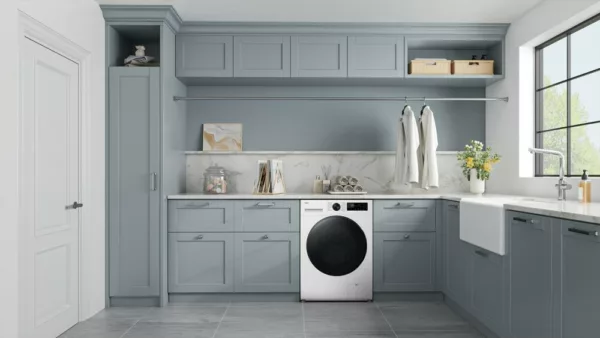 Samsung WD90DG5B15BEET Lave-linge séchant Crystal Clean cm. 60 - laver 9 kg - sécher 6 kg - blanc/noir – Image 2