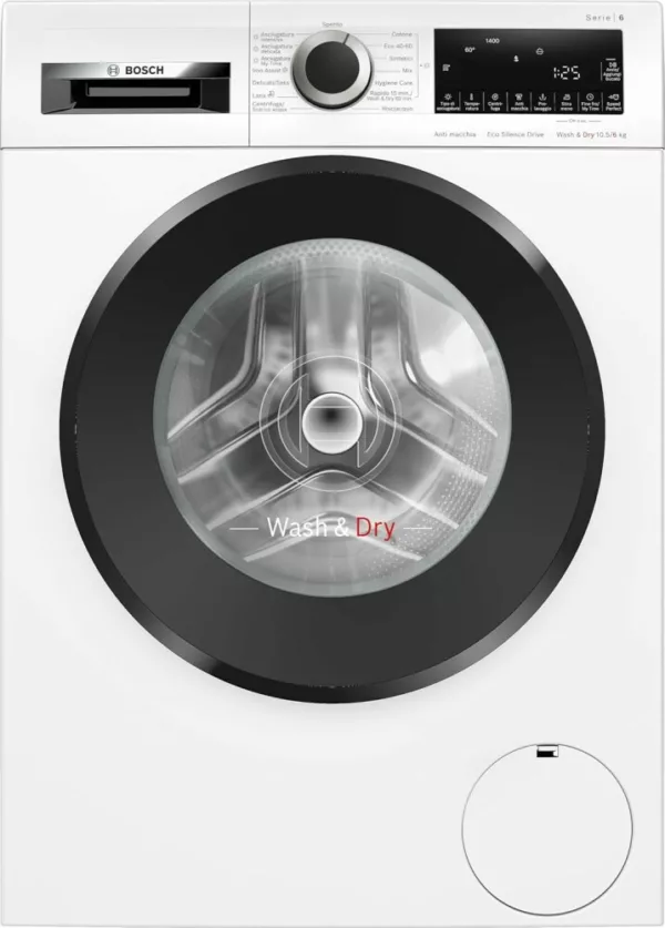 Bosch WNG25400IT 6 lave-linge séchant cm. 60 - laver 10,5 kg - sécher 6 kg - blanc