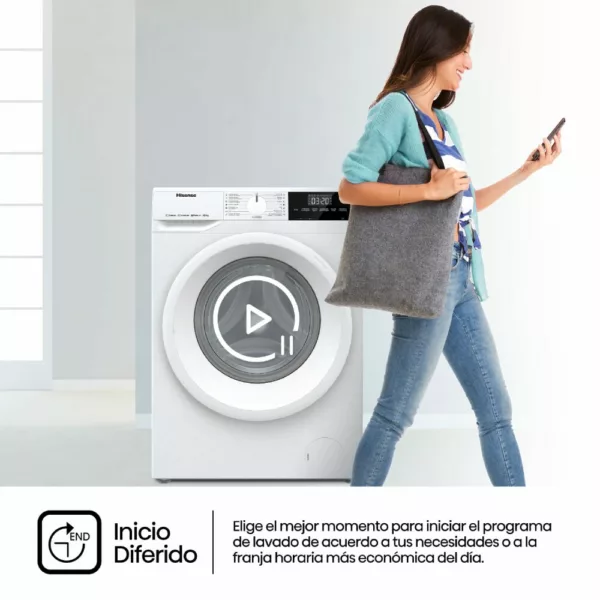 Hisense WDQA8014EVJM lave-linge séchant 60 cm - laver 8 kg - sécher 5 kg - blanc – Image 4